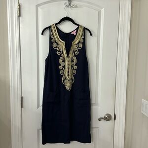Blue and gold Lilly Pulitzer dress